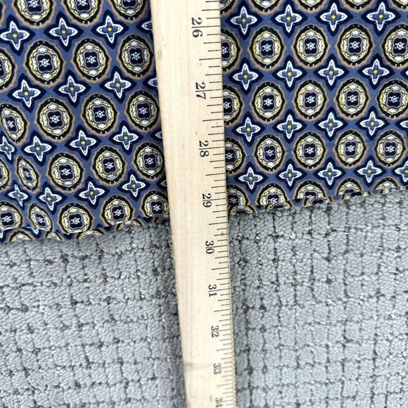 Knightsbridge Shirt Mens Size Large Blue Yellow Button Down Batik Short Sleeve - Picture 6 of 9